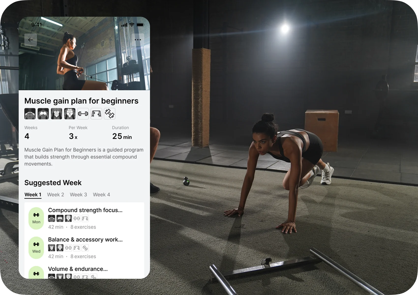 ATOM smart workout customization preview