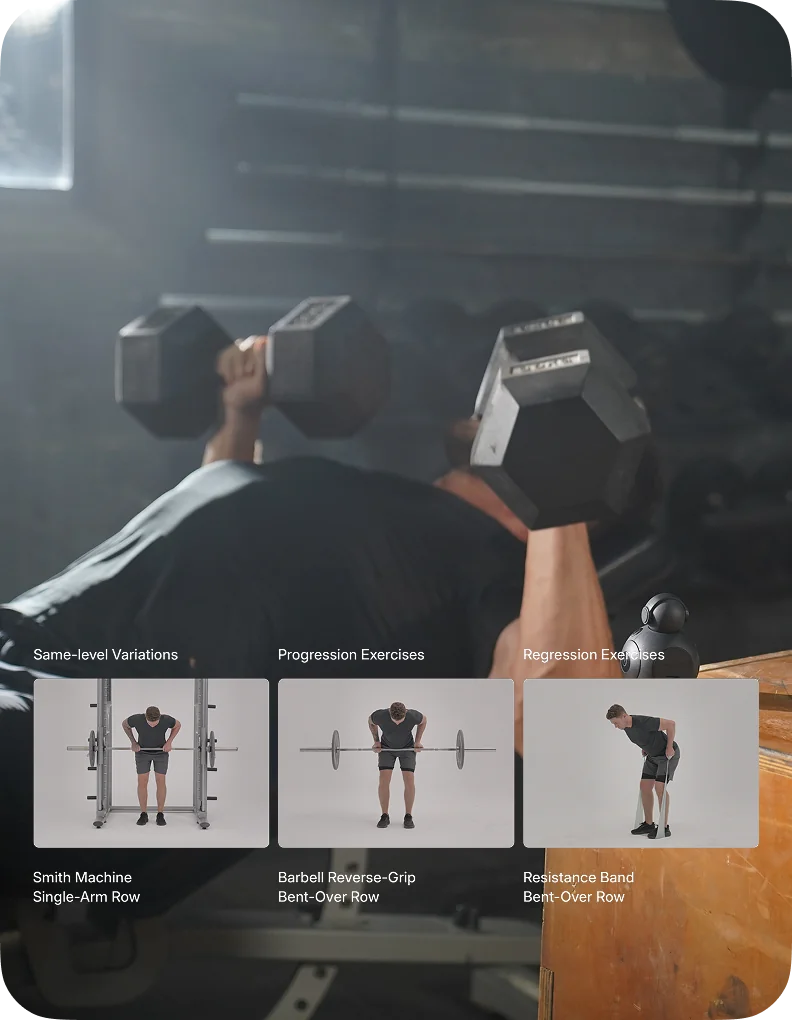 ATOM dynamic on-the-spot workout adjustments preview