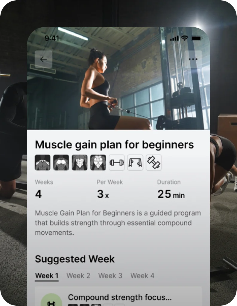 ATOM smart workout customization preview